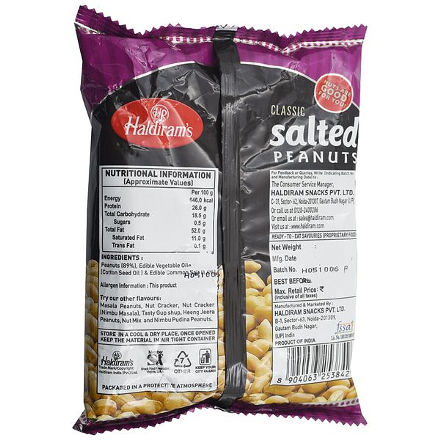Haldiram's Namkeen - Peanut Salted Del, 200 G Pouch view 2