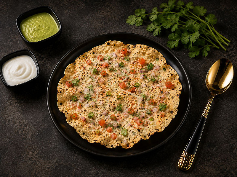 Cheese masala papad