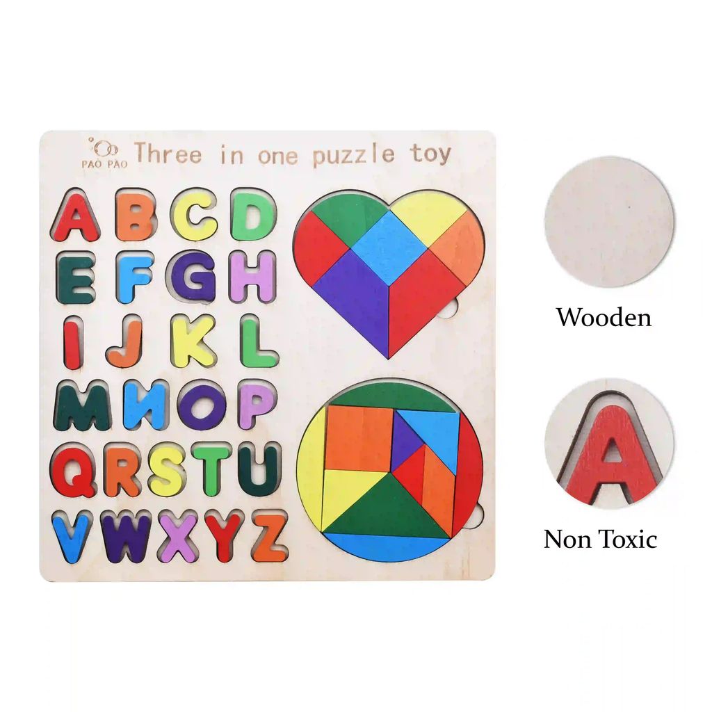 Wooden ABC Puzzle | Wooden Alphabet Puzzle | ABC Puzzle Wooden | Educational Toys | ABCD Puzzle Board | Alphabet Puzzle Board | Alphabet Puzzle | ABCD Puzzle | Wooden Toys view 2