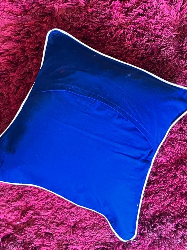 Blue Hand Block Printed Cushion Cover -Set of 2 view 2