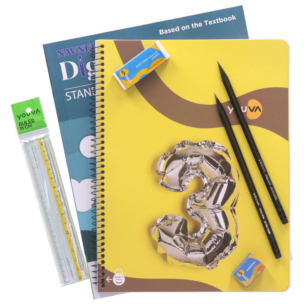 Navneet Youva Happiness Combo Economics Study Kit 2 (1 Digest + 1 Long Book + 2 Pencils + 1 Sharpener + 1 Eraser + 1 Scale) view 2