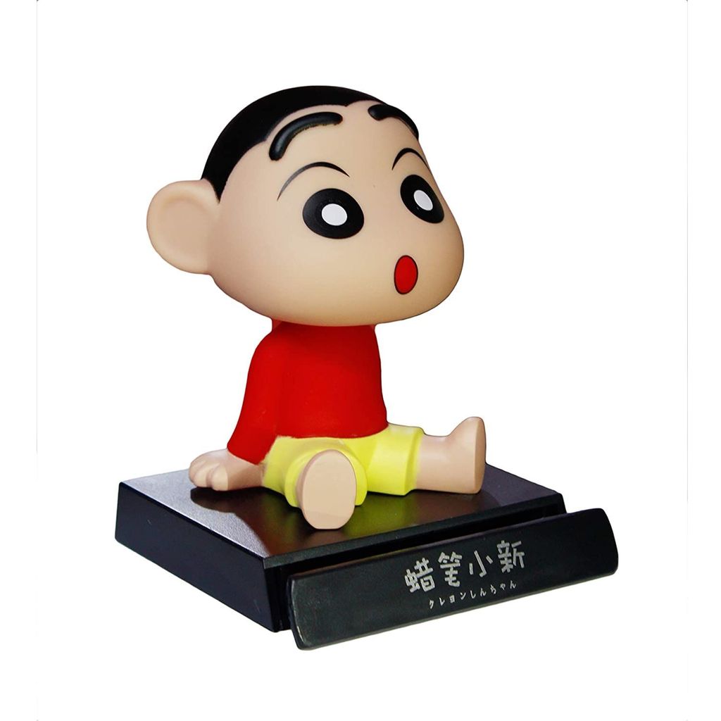 Shinchan Action Figure Bobblehead for Car Dashboard with Mobile Holder view 2