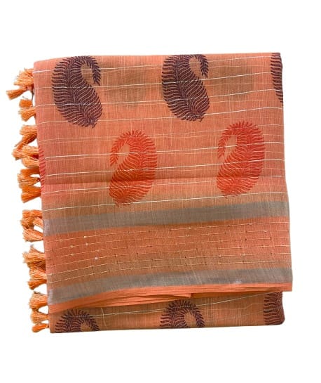 Linen Cotton Saree view 2