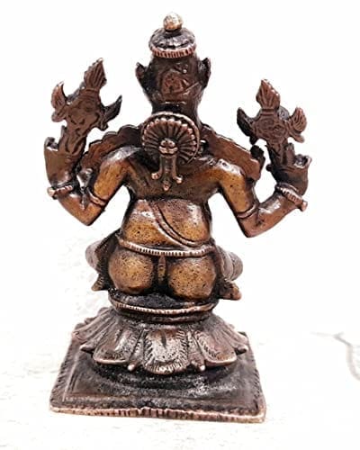Searchers Paradise - Copper Idols Hayagriva ,2.9 inches, Copper Handmade 250 Grams, Patina Antique Finish, Pack of 1 Piece view 2