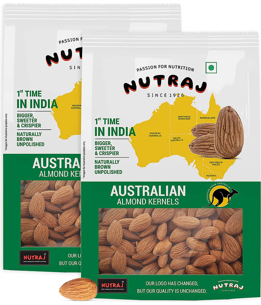 Nutraj Australian Almonds 1 Kg (500g X 2), Australian Badam 1 Kg