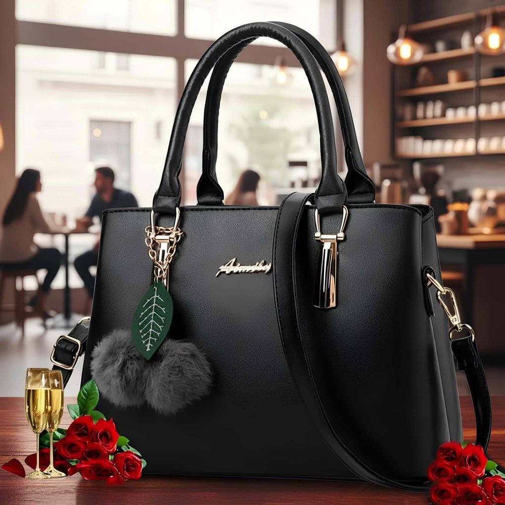 Latest Stylish Women Faux Leather Handbag | Fashionable Shoulder & Tote Bag | Lightweight Durable Purse for Work, Casual & Travel view 2