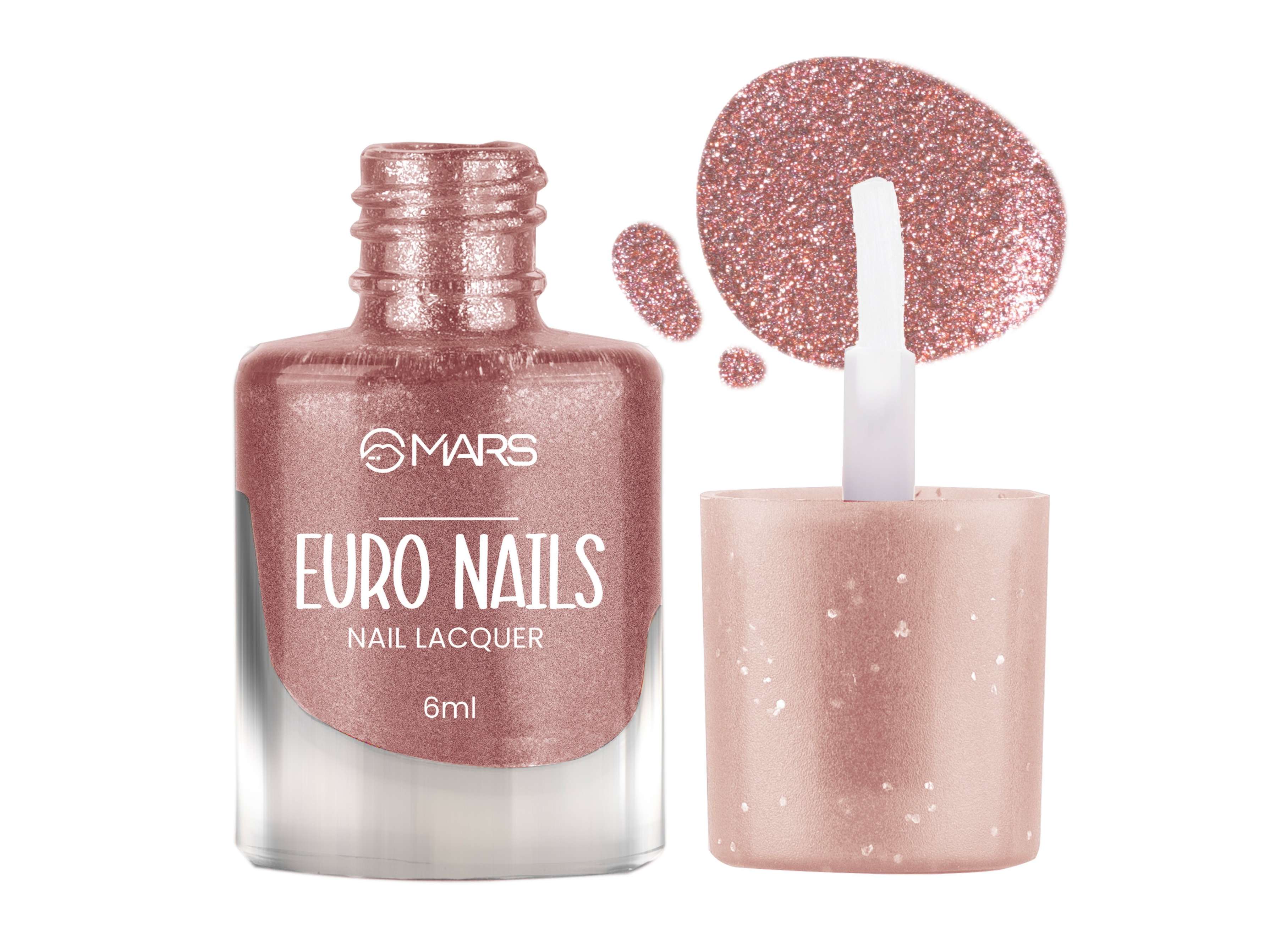 MARS EURO Nail Lacquer, Glossy Gel Finish, Rich Pigmentation, Chip Free, Quick Drying Formula, Long Lasting Nail Polish for Women - 6.0 ml - SHADE-44 view 2