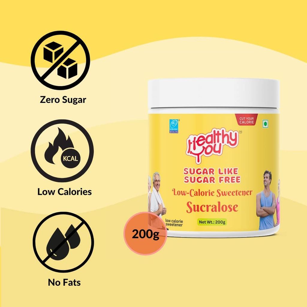 Healthy You Sugar-Free Sucralose| Healthy Sugar Option| Diabetic Friendly with Sucralose|Healthy Substitute for Sugar| 200gm view 2
