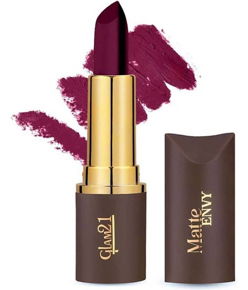 Glam21 Matte Envy Lipstick Intense Colour Creamy Texture Lightweight Lipstick 3.5gm Wineyard-21 view 2