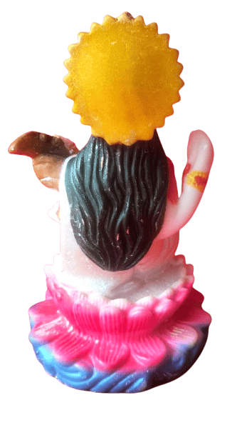 Hindu Idol Statue of Goddess Saraswati Playing Veena view 2