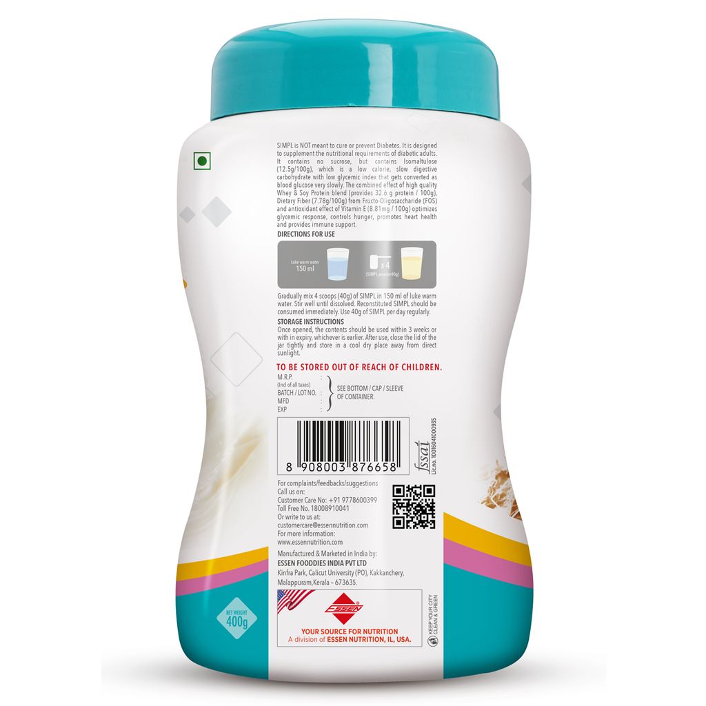 SIMPL – FOR DIABETES TYPE1 VANILLA FLAVOUR view 2