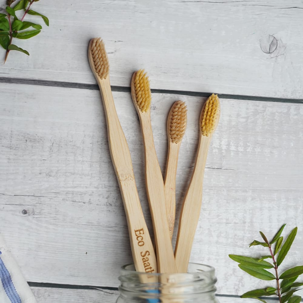 Natural Bamboo Toothbrush - Pack of 4 view 2