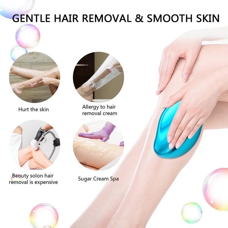 Trendzie Skin Care Hair Removal Eraser Physical Nano Glass Hair Remover Painless Epilator I Body Care Depilation Tools I (Multicolors) view 2