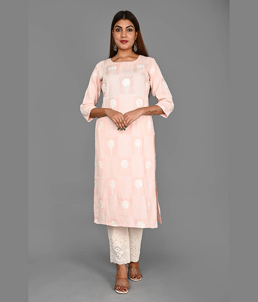 AMIRA'S INDIAN ETHNICWEAR - Pink Rayon Women's Stitched Salwar Suit ( )