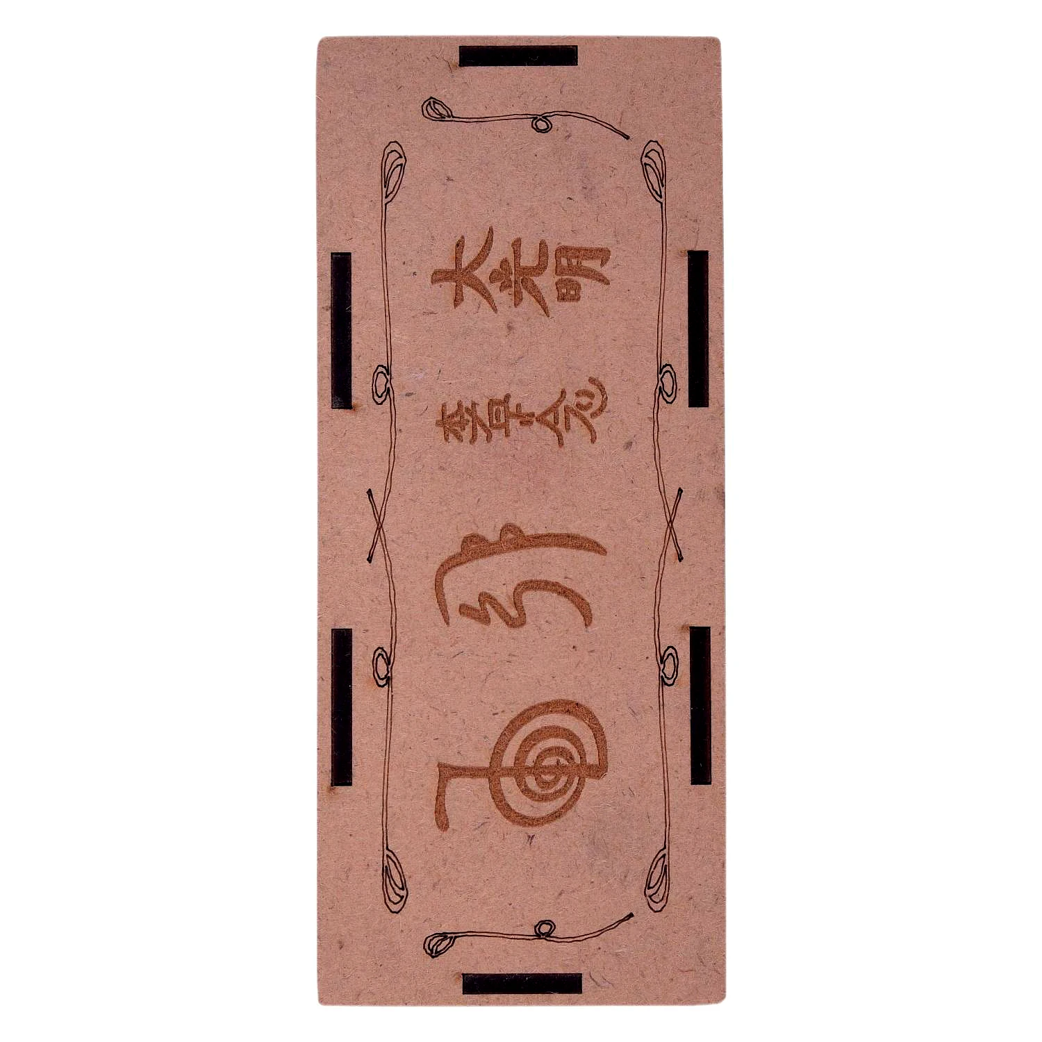 Set of 4 Usui Reiki Symbol Engraved, Black Tourmaline Stone, Oval Shape Usui Reiki Symbol, Reiki Set, Palm Stone, 4 Pcs with Wooden Box(KI_01) by Krishna Impex view 2