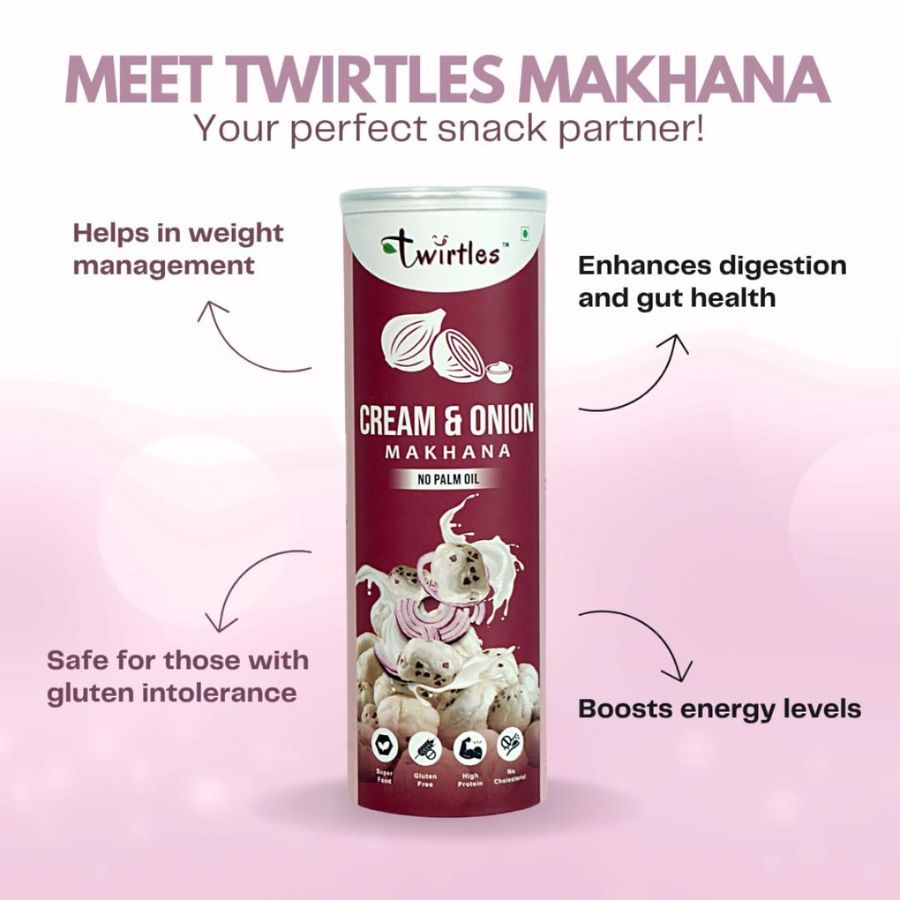 Twirtles Makhana Pack of 2 - Mint Fresh & Himalayan Pure (2 x 75g), delightful combination of refreshing Snack - 150 gm - Two packs of makhana view 2
