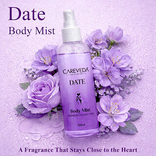 Careveda Date Body Mist 100Ml | Long Lasting Fresh Fragrance Body Spray | Refreshing & Hydrating Perfume Mist For Women | Premium Collection | 100Ml view 2