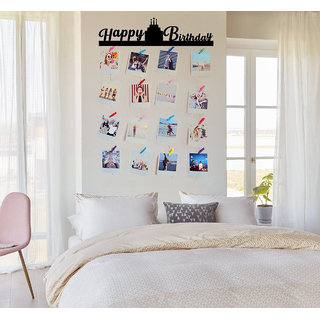 Khush Its Amazing Wood Happy Birthday Picture Photo Frame for Wall Decor Photos Artworks Prints Multi Pictures Organiz
