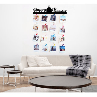 Khush Its Amazing Wood Happy Birthday Picture Photo Frame for Wall Decor Photos Artworks Prints Multi Pictures Organiz view 2