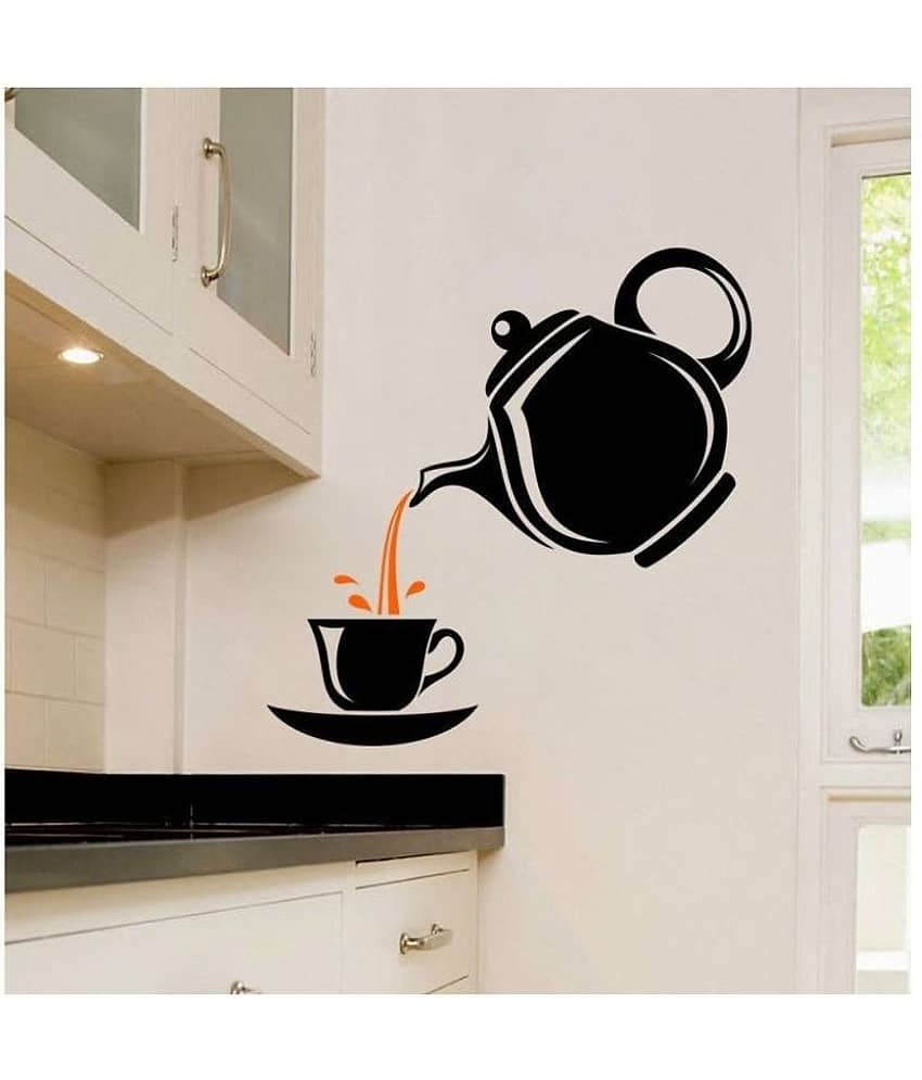 Asmi Collection A Cup of Tea for Cafe, Restaurants, Kitchen Foods & Beverages Sticker ( 60 x 60 cms ) view 2
