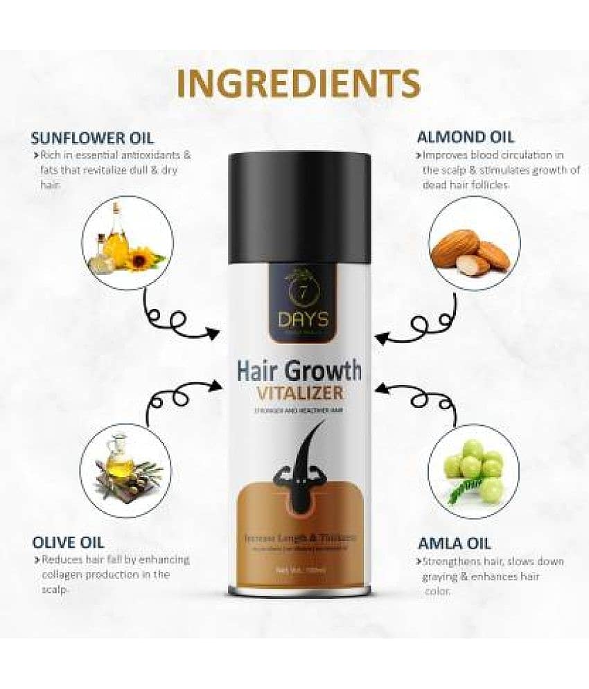 7Days Hair Vitalize For Strong and Healthy Hair Growth, For Men, 100ml view 2