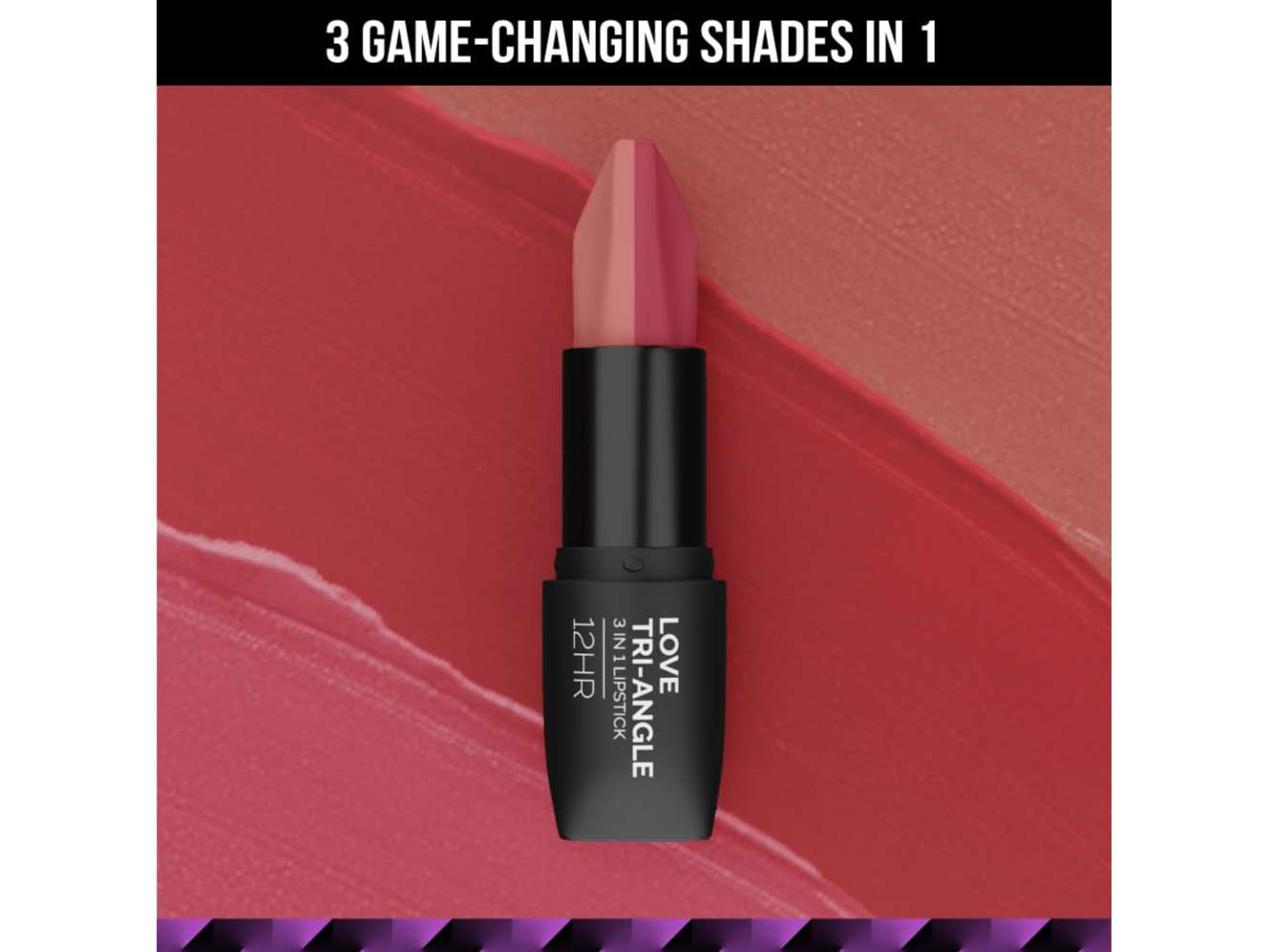 Staze 9to9 Triple Affair Duo, 3 In 1 Matte Lipstick - Caramel Rose - 03 view 2