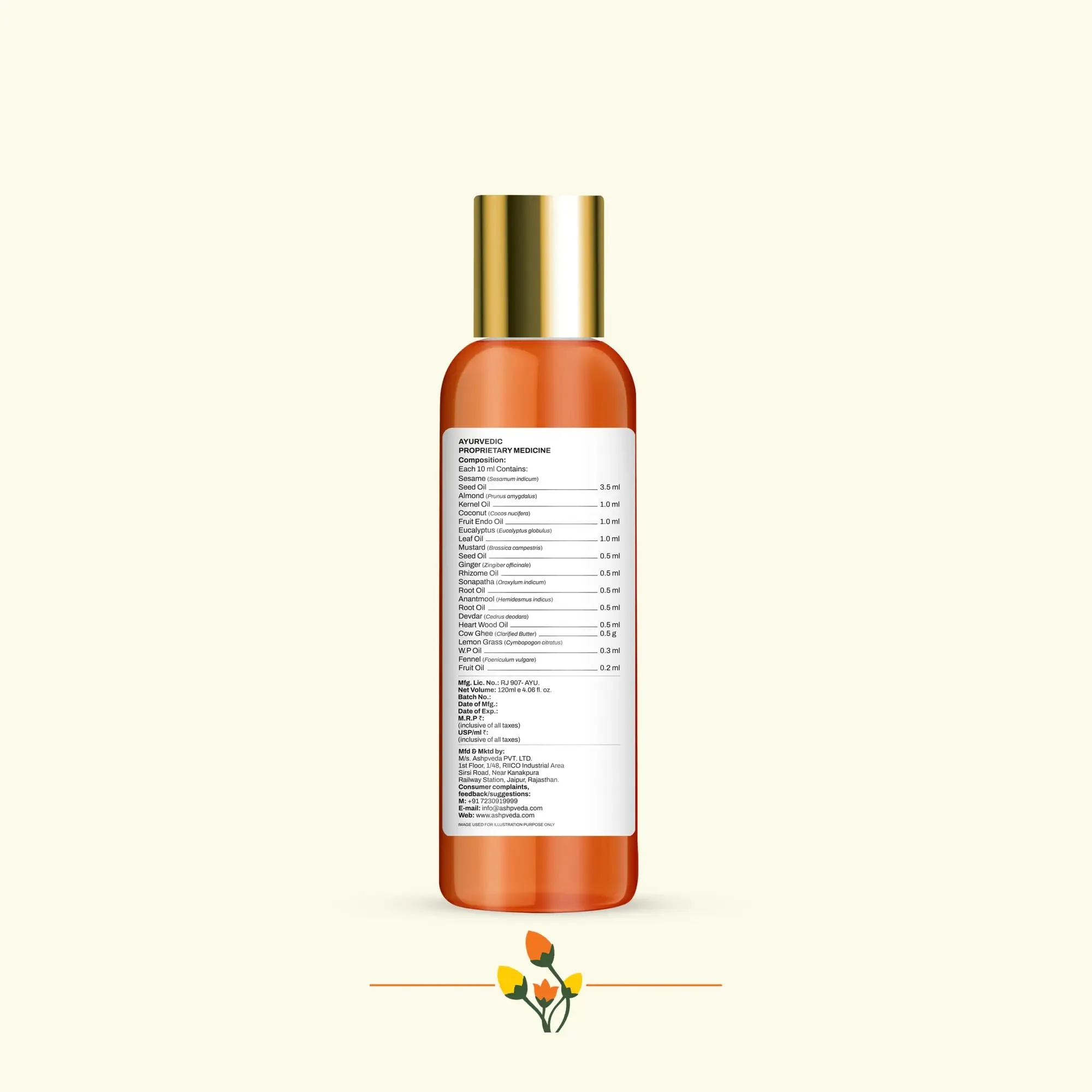 ashpveda Deep Relax Body Oil-Lemongrass & Eucalyptus view 2