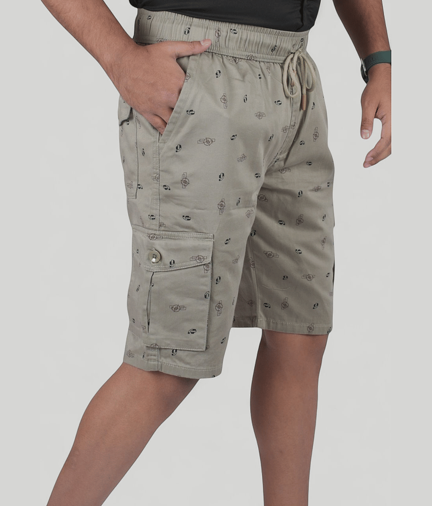 plounge Green Cotton Blend Men's Shorts ( Pack of 1 ) view 2