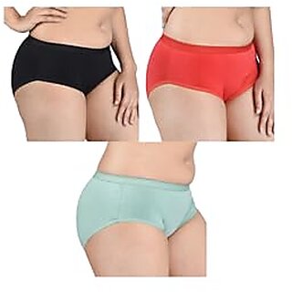 Ginash Cotton Elastane Women's Hipster Pantie (Pack of 3) view 2