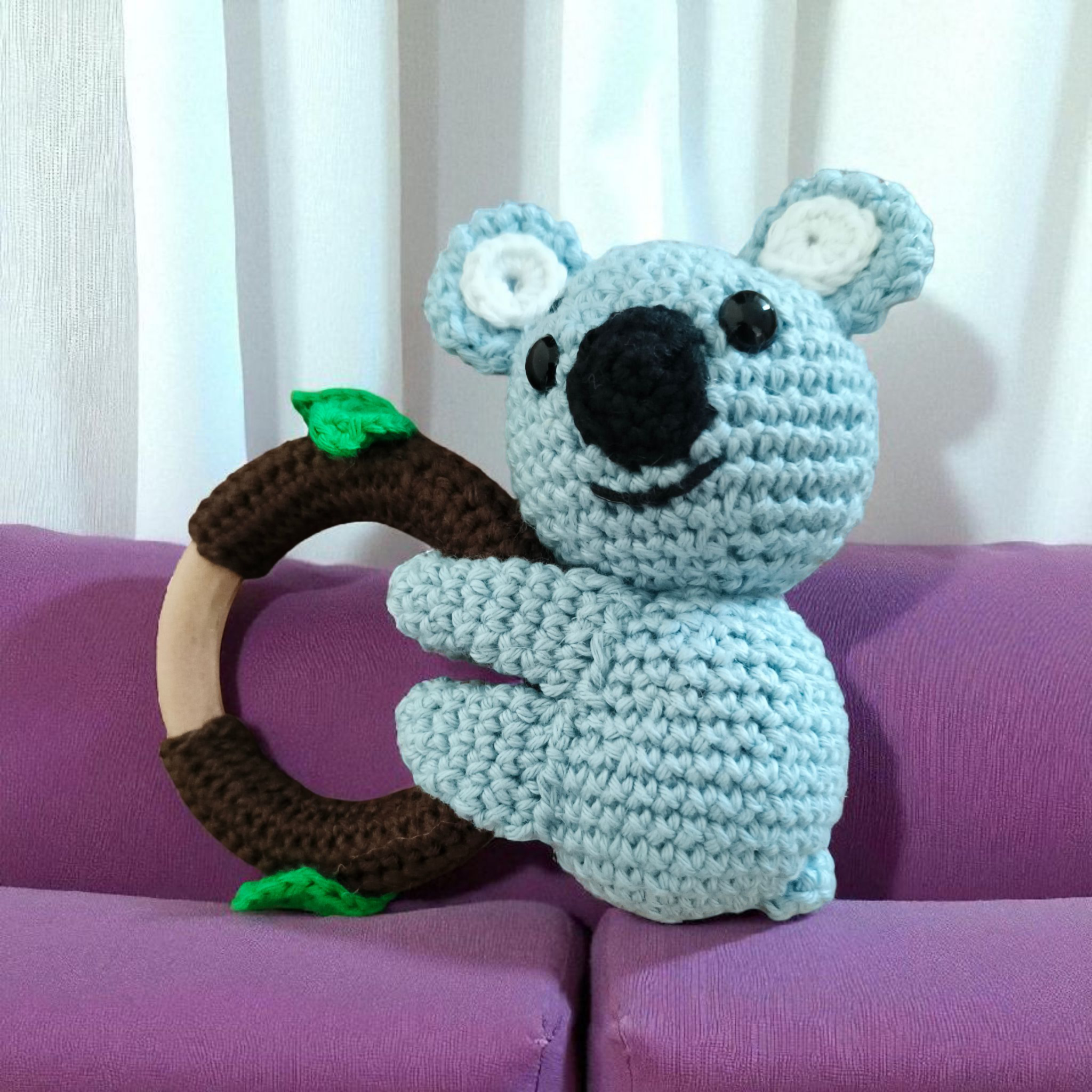 Rattle Koala Crochet Toy view 2