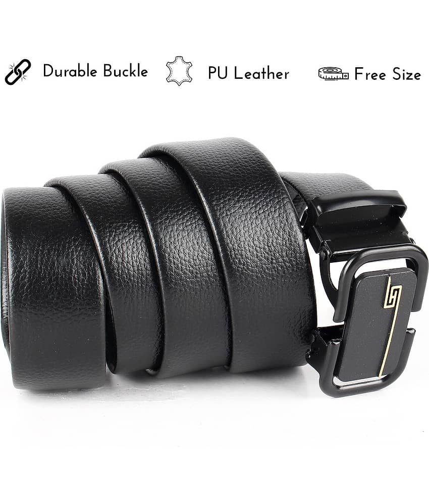 CIMONI - Black Leather Men's Casual Belt ( Pack of 1 ) view 2