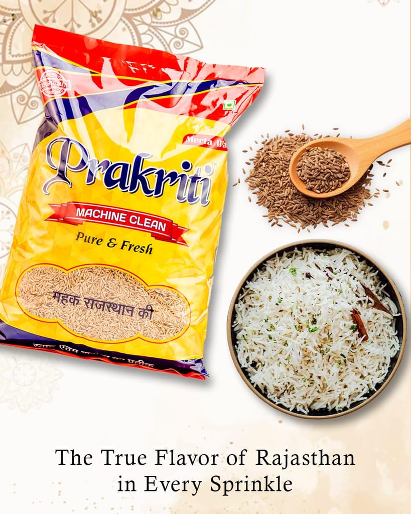 Prakriti Premium Whole Jeera (Cumin seed) I No added colours & flavours I Rajasthan special I Natural & 100% Pure Pack of 1, 100g view 2