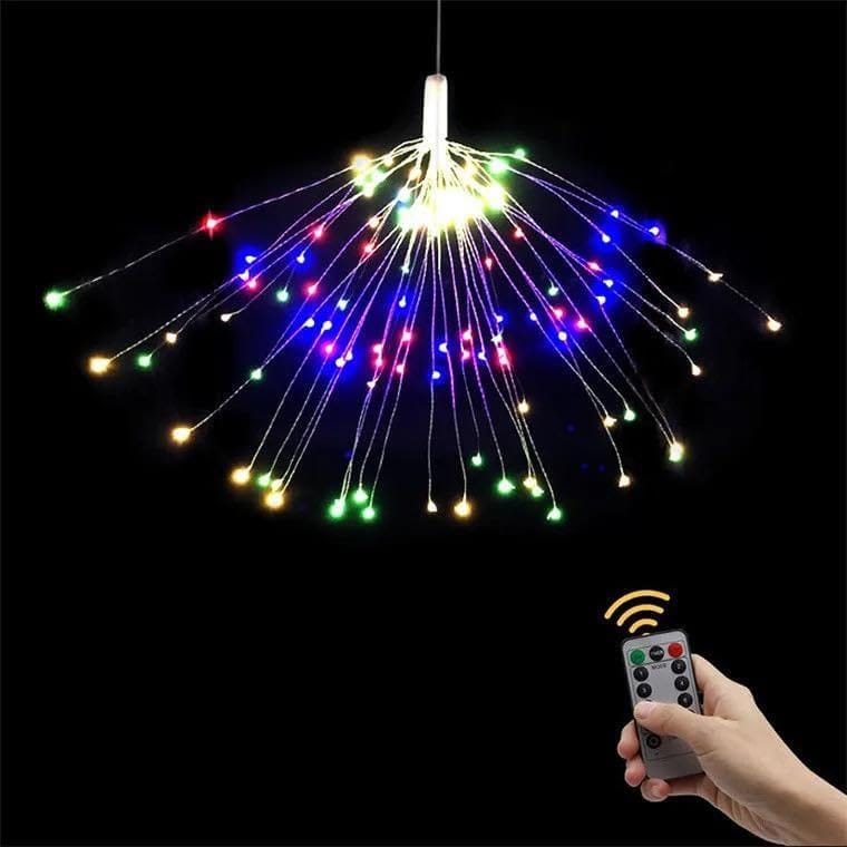 GLOWSERIE Decorative 3D Fireworks Effect LED Ceiling Hanging Light for Home, Events, and Festival Ambience