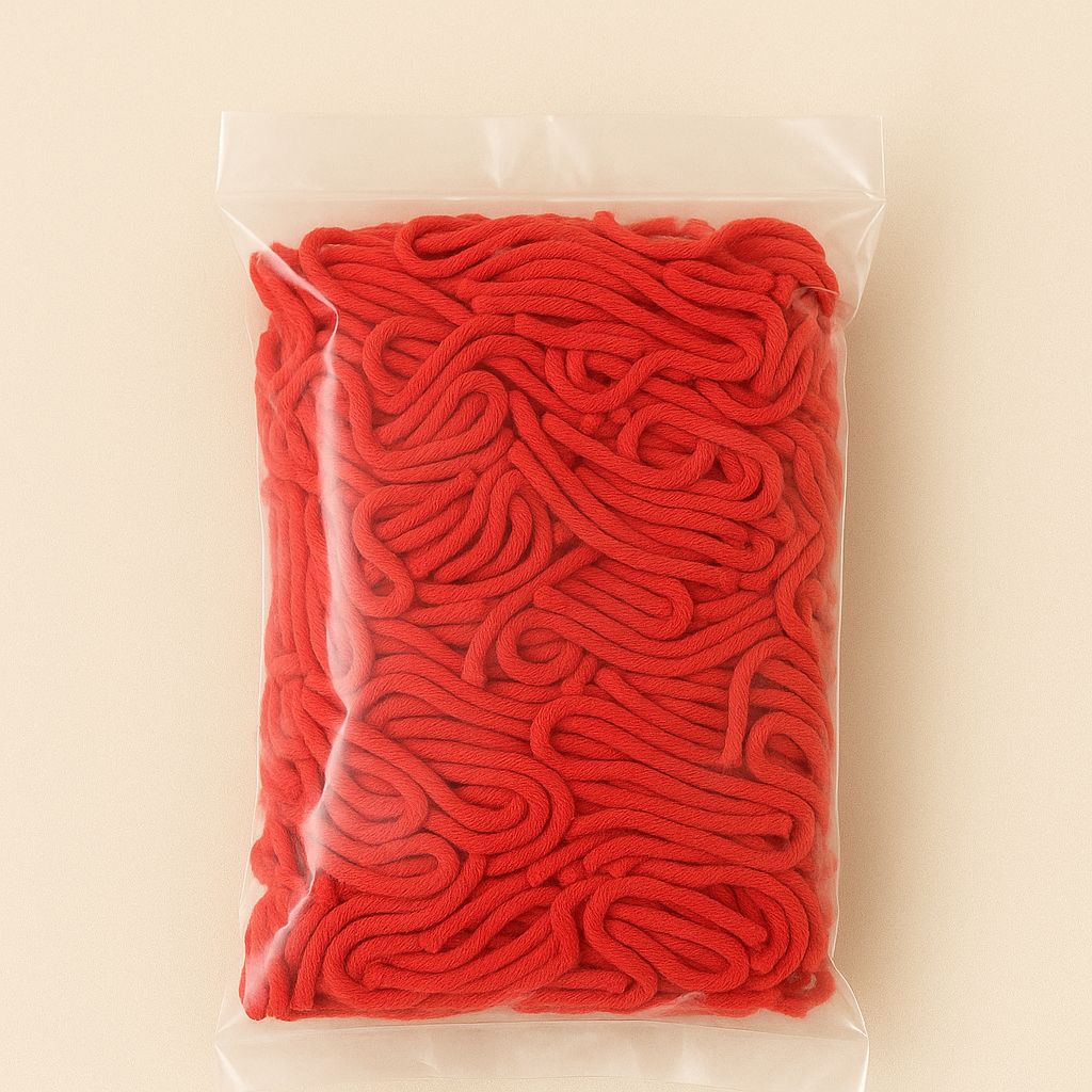 Red Cotton Diya Wicks (500 Pcs) – 3 inch long - Pure Cotton for Oil & Ghee Diyas view 2