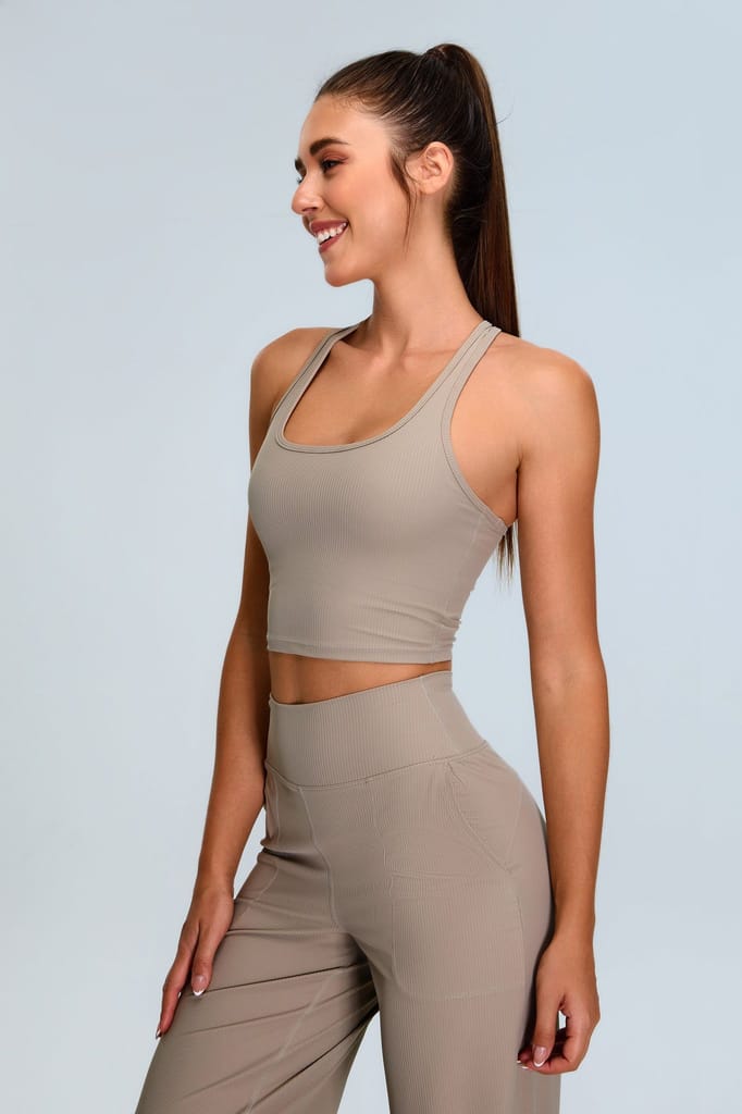 Lino Khaki Light Workout Set view 2