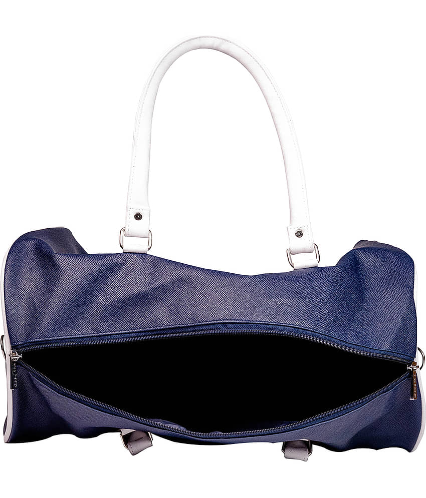 Man Arden - Blue Leather Duffle Bag view 2