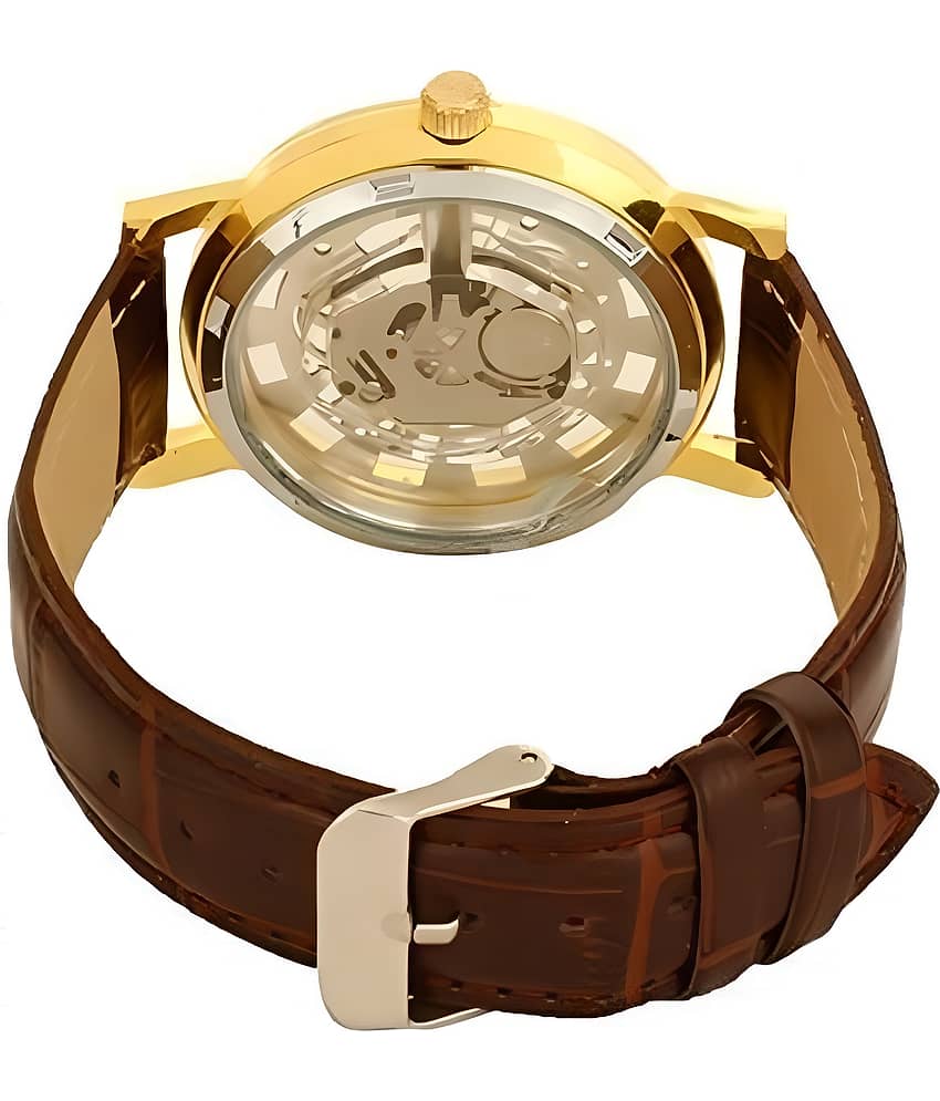 Viser Brown Leather Analog Womens Watch view 2