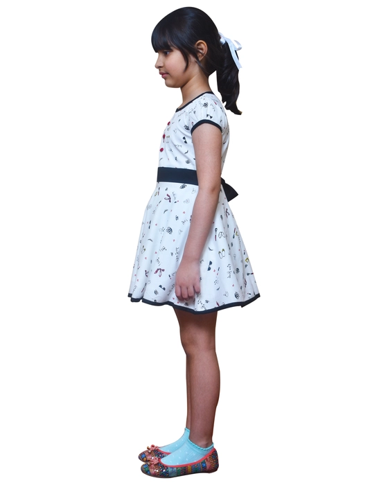 DE CHEVALERiE en Rouge - Opal Cream Frock- White 5- 6 Years view 2