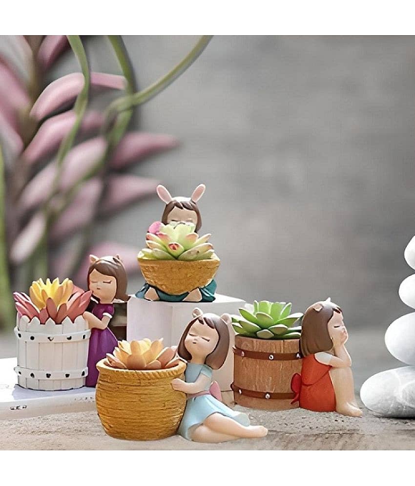 Khushi Enterprises Decorative Pot 13 cm - Pack of 4 view 2