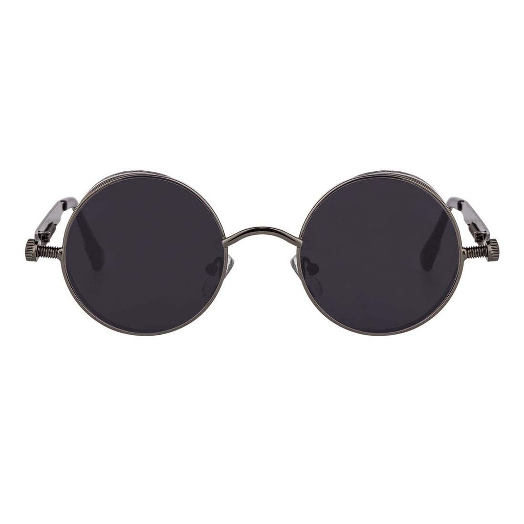 4Flaunt Disc Series UV Protected Steampunk Round Sunglasses For Men & Women (Black) - Pack of 1 view 2