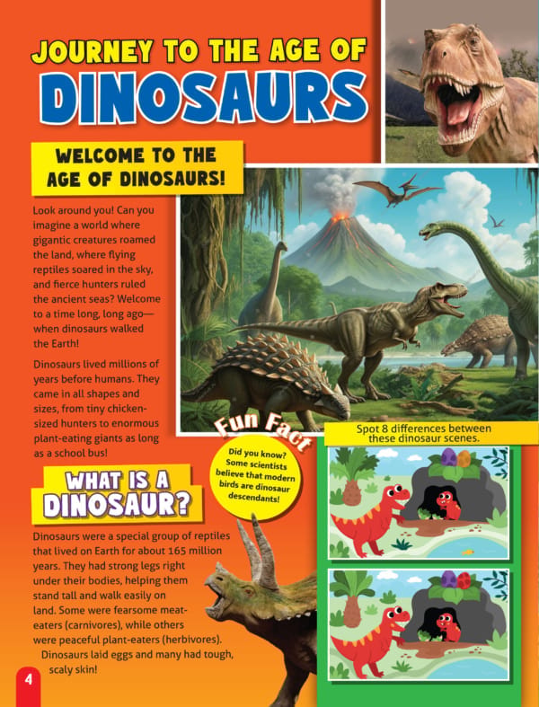 Junior Genius: Dino Discovery – A Fun-Filled Learning Book for Kids Age 7+ | Explore the World of Dinosaurs with Facts, Games, Puzzles view 2