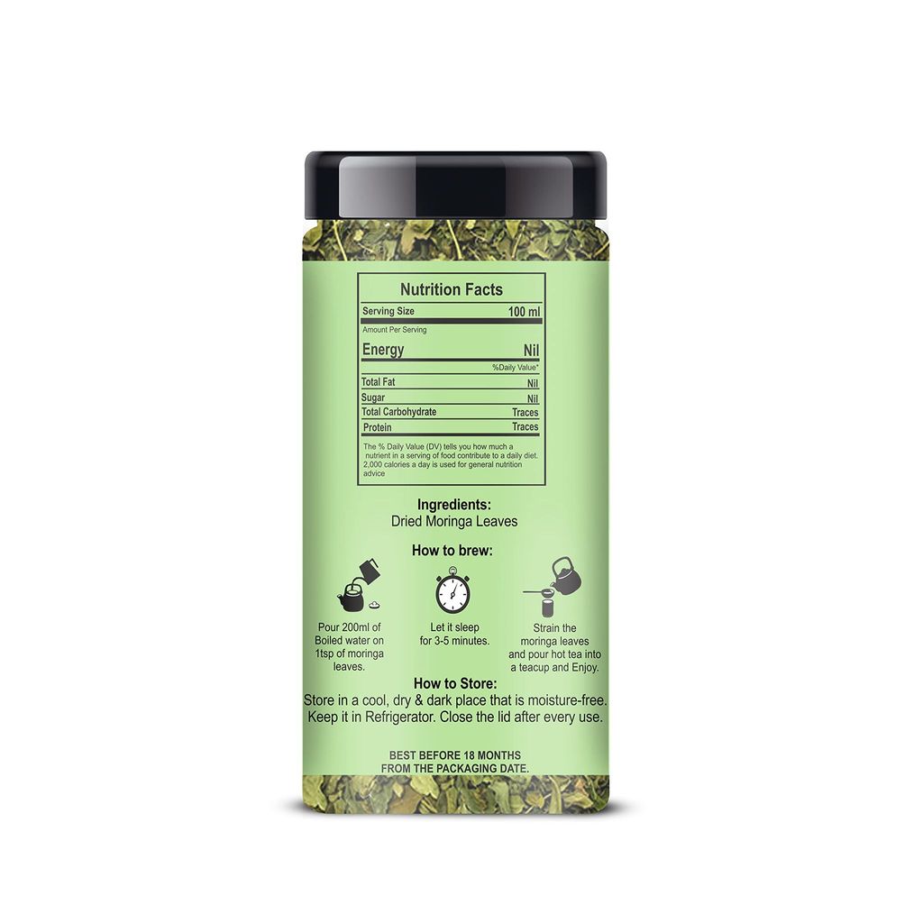 ManHar Organic - Moringa Leaves Jar 40gm | whole drumstick dried leaves | Immunity Booster | Natural Multi-vitamin | Good for Hair & Skin | Protein Rich (Moringa, 40gm) (Moringa Leaves, 40gm) view 2