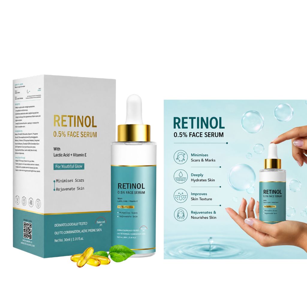 Hydrating Anti Wrinkle Serum for Fine Lines, Dark Spots & Skin Texture | For all skin types Advanced Natural Retinol Anti Aging Serum 30ml Pack of 1 view 2