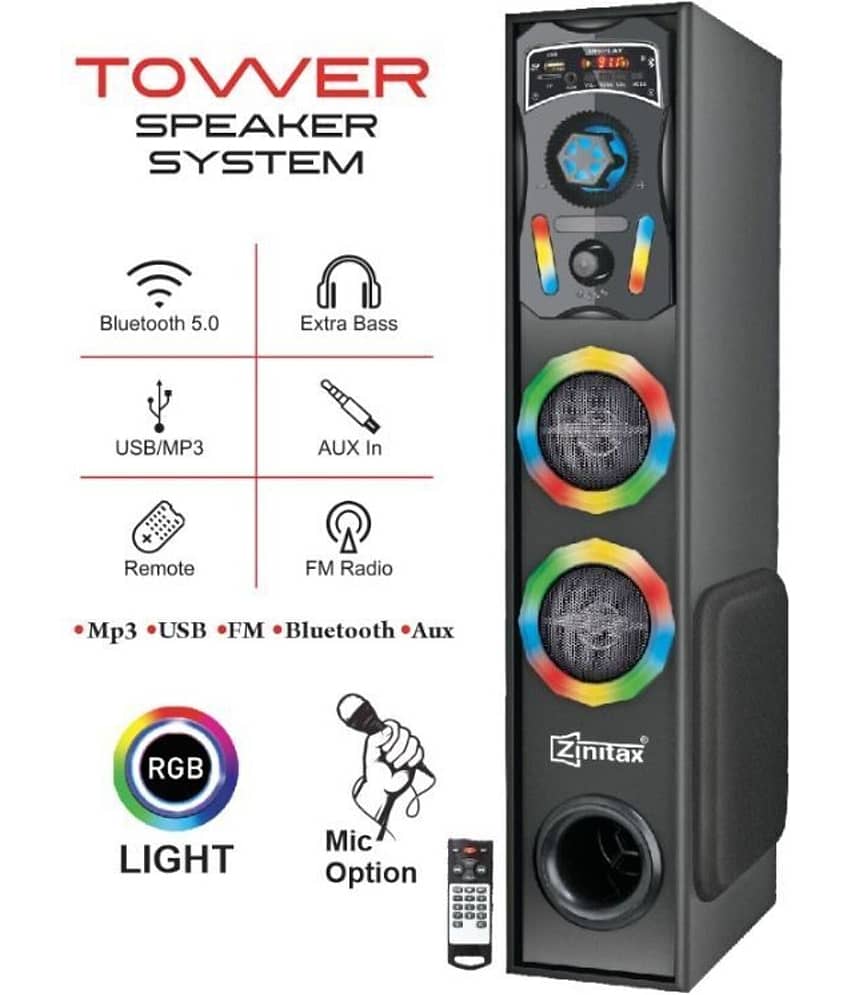 Zinitax ZN_MBV_01 Tower Speakers - Black view 2