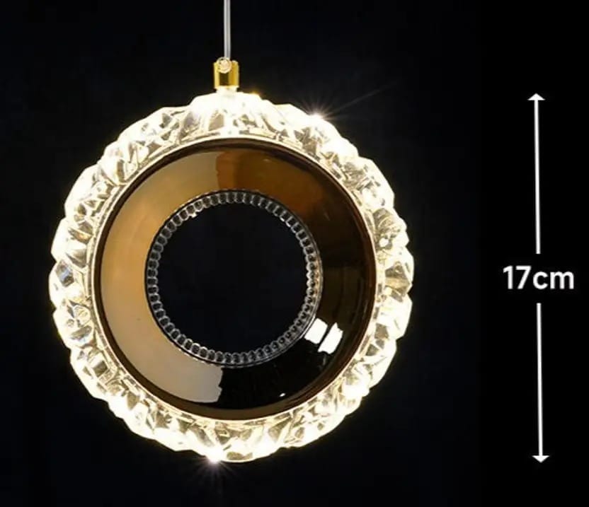 SPARKWORLD CRY-RING LED Ceiling Light (Warm White, Crystal Edge) Pendants Ceiling Lamp (Yellow) view 2