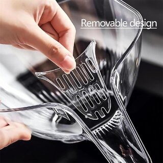 Multifunctional Drainer Basket - 2025 New Fruit Cleaning Bowl with Strainer Container, Kitchen Sink Food Collector Drainer Fruit Rinser Vegetable Wash Strainer Bowl (1pcs, transparent) view 2