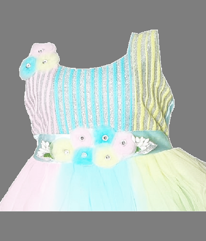 harshvardhanmart Pack of 1 Baby Girls Net Frock ( Multi ) view 2
