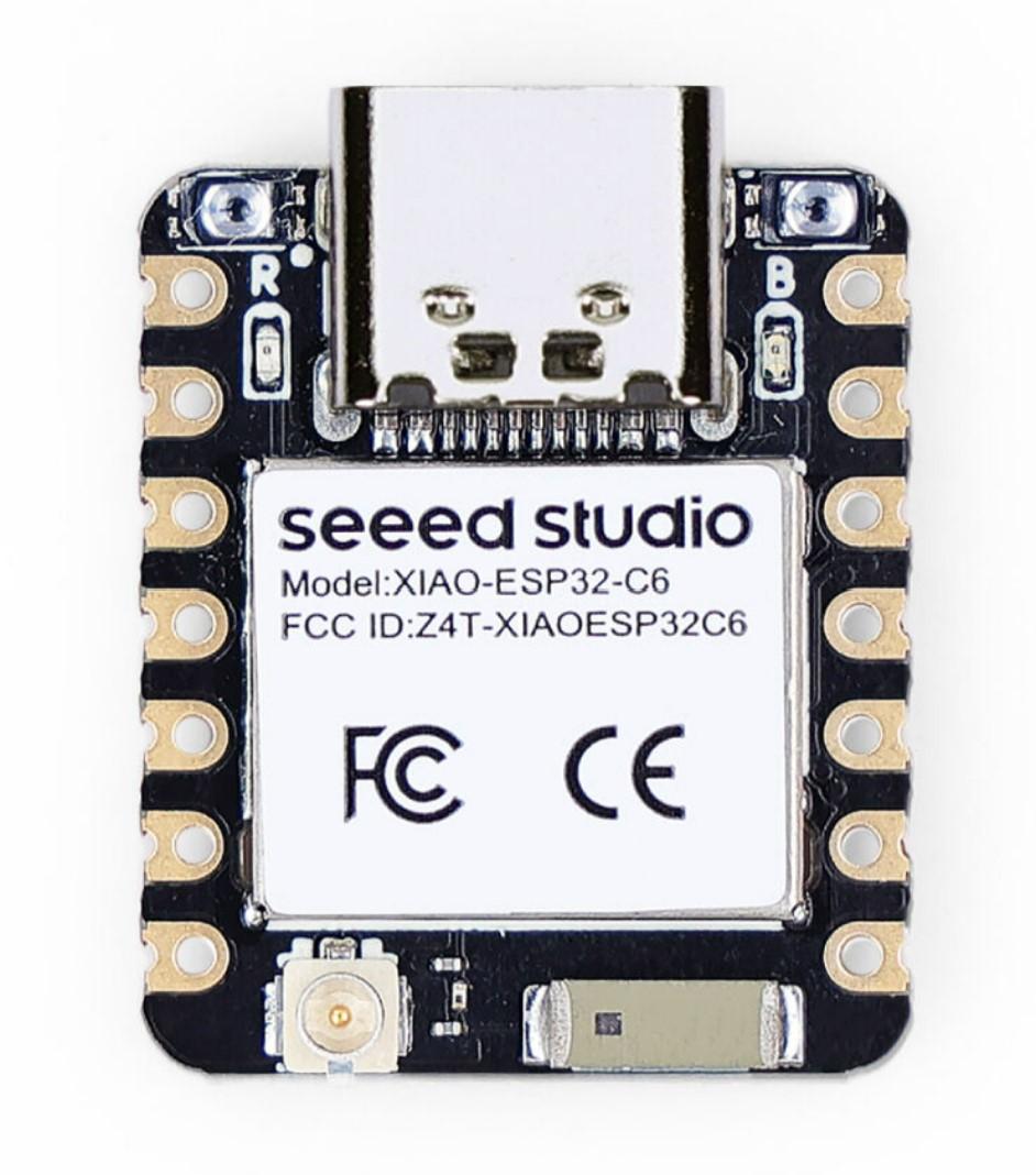 Seeed Studio XIAO ESP32C6 | 32-bit RISC-V MCU & 2.4 GHz Wi-Fi 6 & Bluetooth 5 (LE) & IEEE 802.15.4 USB Type C connectivity