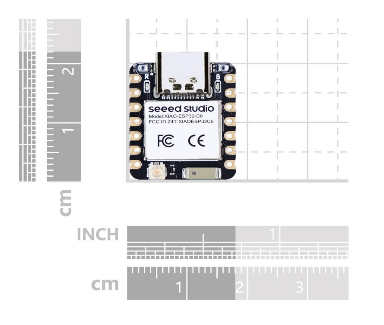 Seeed Studio XIAO ESP32C6 | 32-bit RISC-V MCU & 2.4 GHz Wi-Fi 6 & Bluetooth 5 (LE) & IEEE 802.15.4 USB Type C connectivity view 2