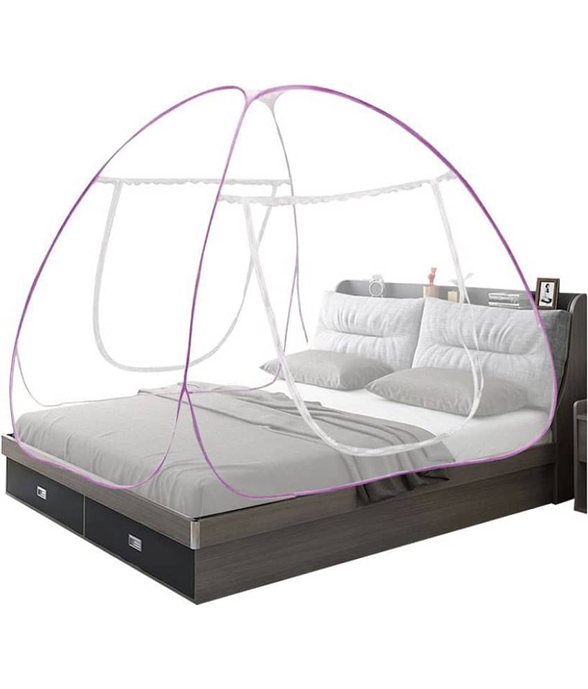 Silver Shine - Pink Cotton Foldable Mosquito Net, Machardani ( Pack of 1 ) view 2